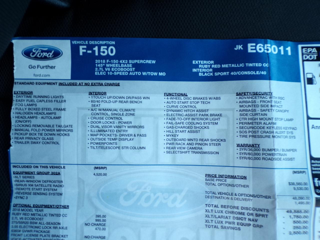 Ford F-150 XLT 2WD SuperCrew 6.5' Box 2018