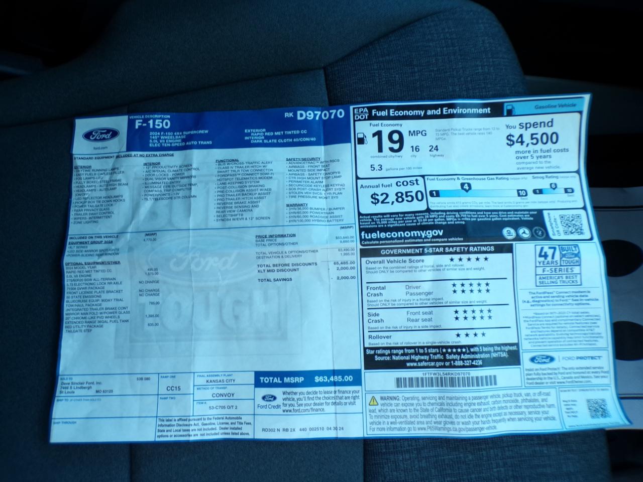 Ford F-150 XLT 4WD SuperCrew 5.5' Box 2024