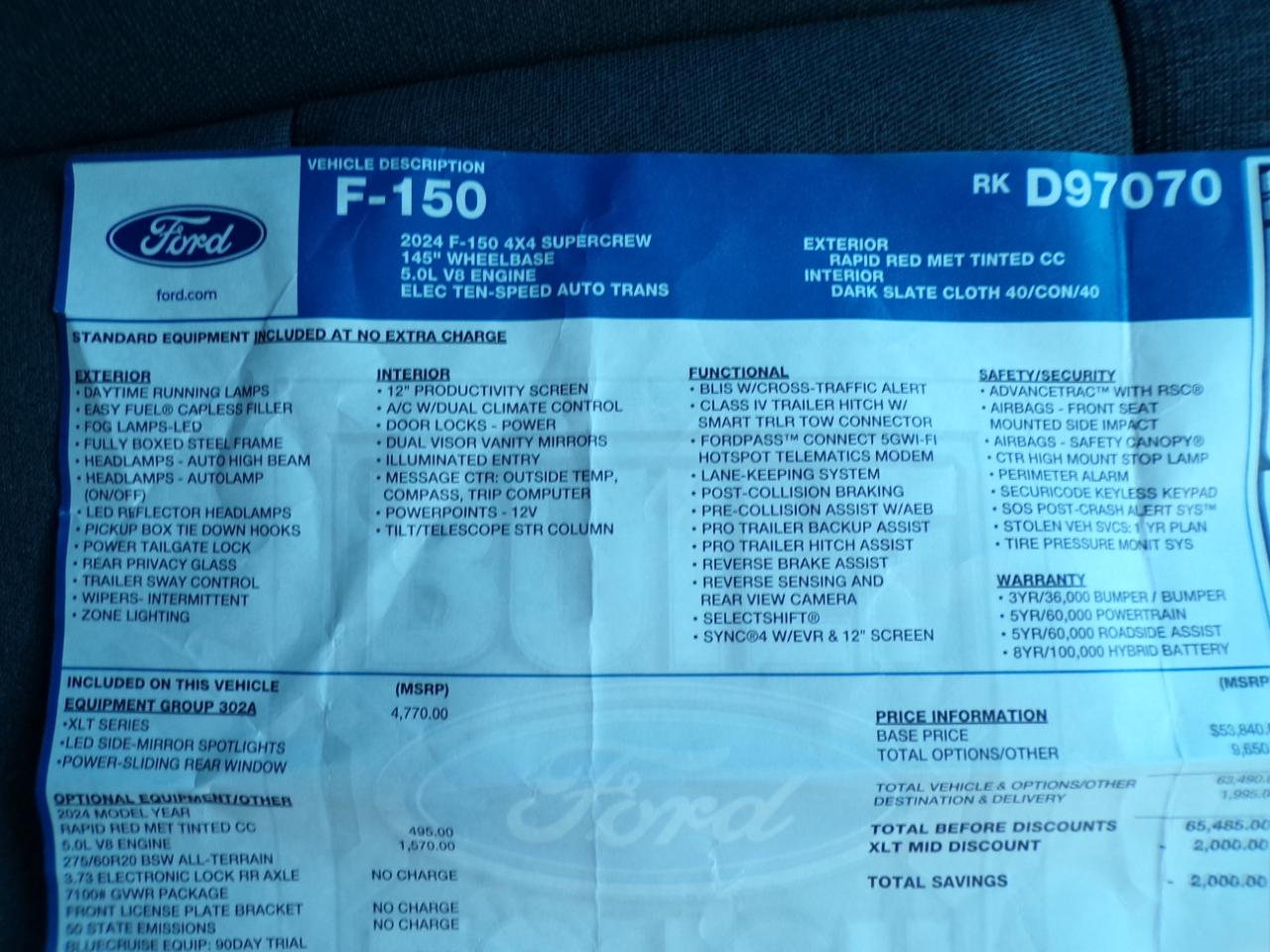 Ford F-150 XLT 4WD SuperCrew 5.5' Box 2024