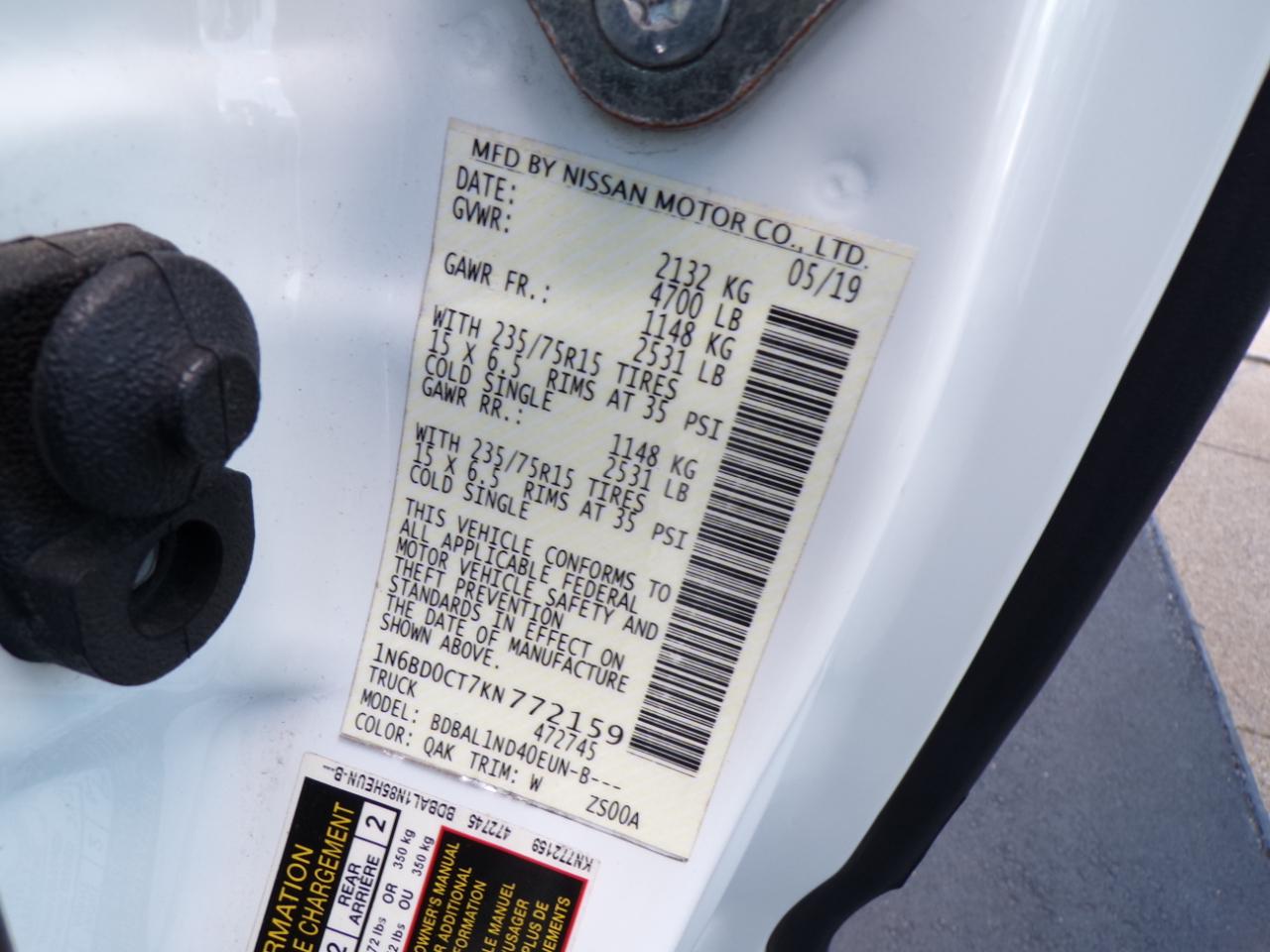Nissan Frontier King Cab 4x2 S Auto 2019