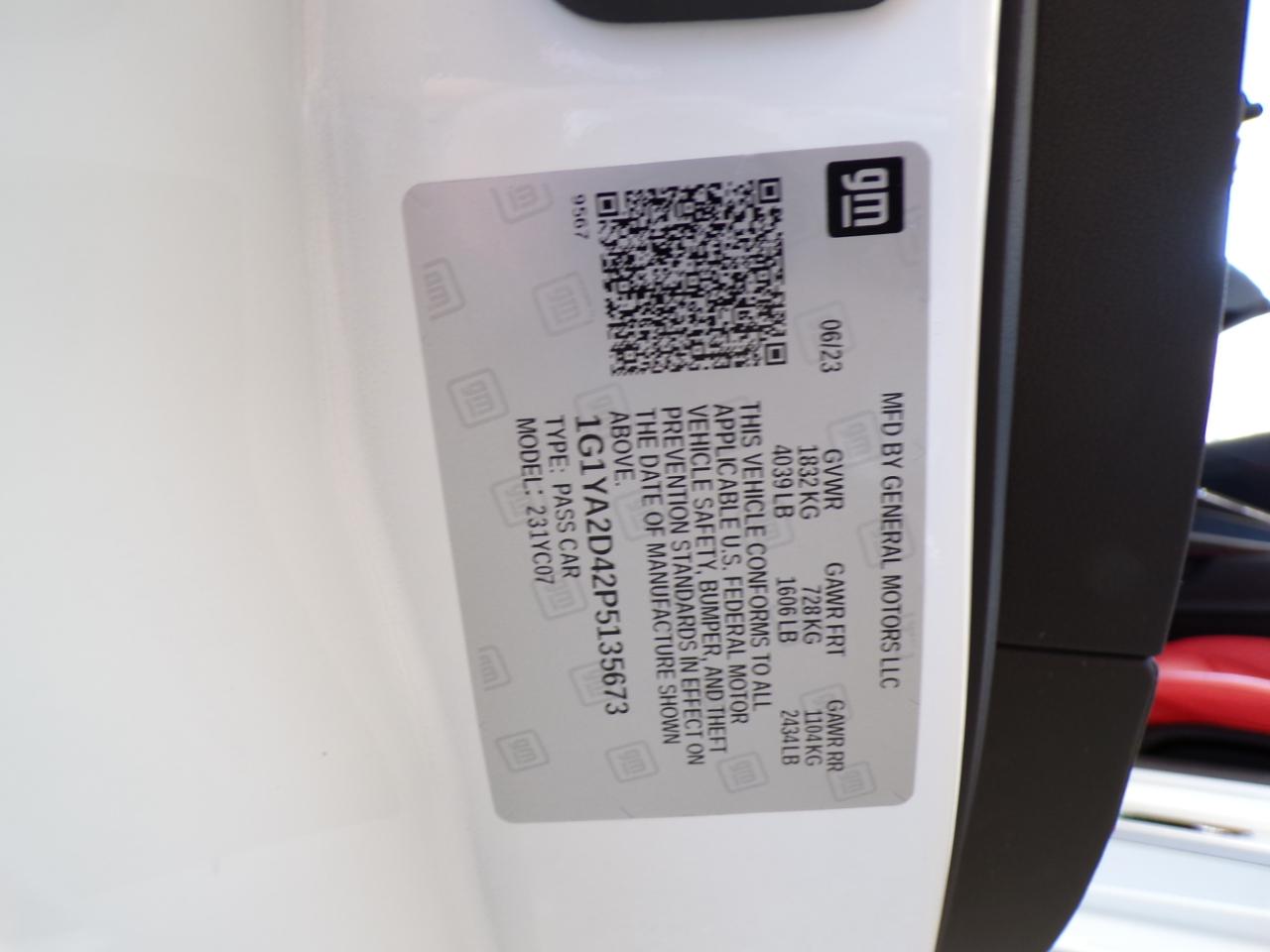 Chevrolet Corvette 2dr Stingray Cpe w/1LT 2023