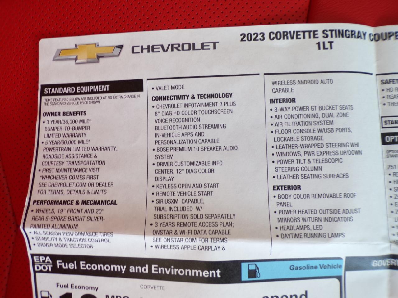Chevrolet Corvette 2dr Stingray Cpe w/1LT 2023