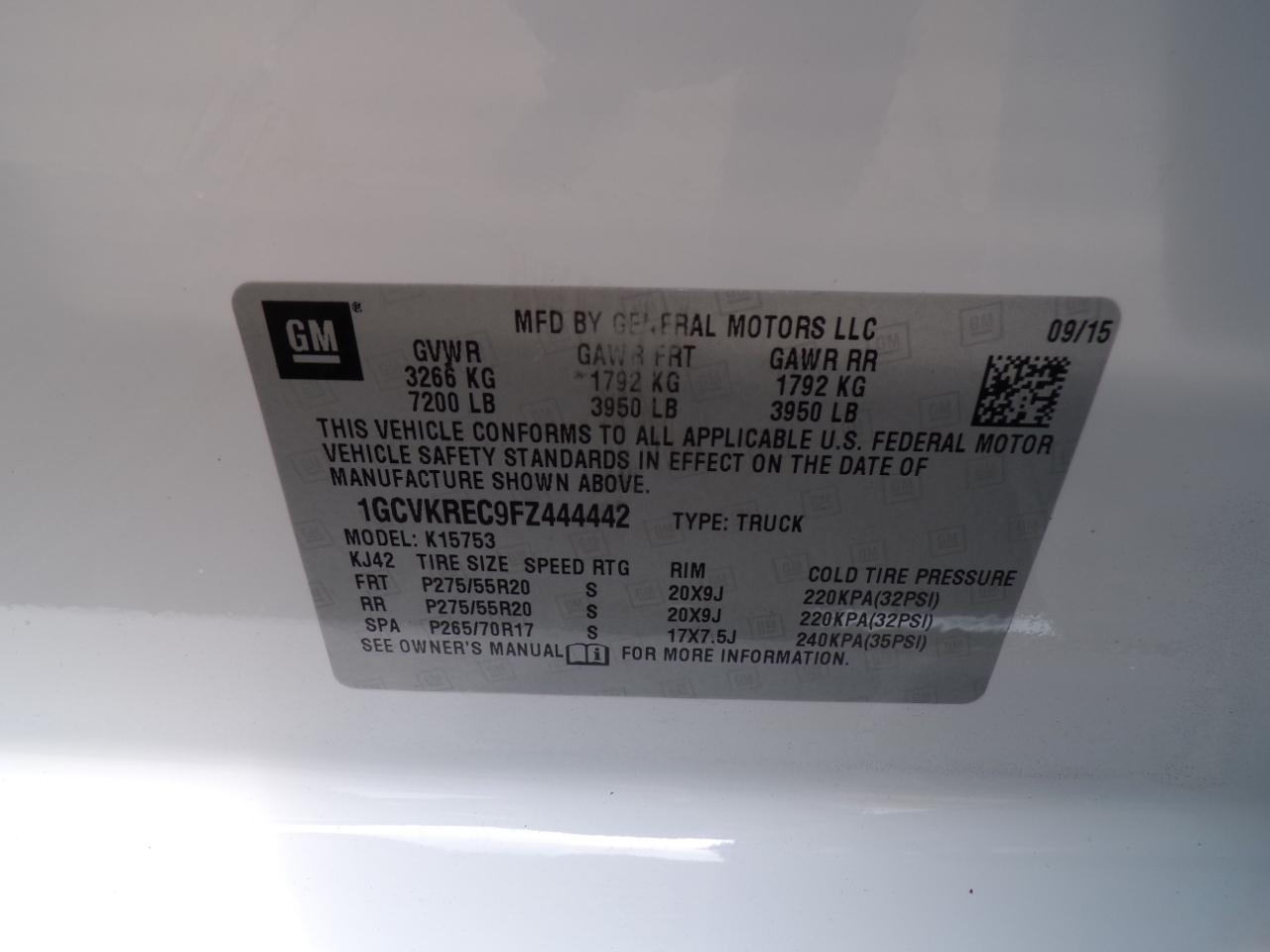 Chevrolet Silverado 1500 4WD Double Cab 143.5" LT w/2LT 2015
