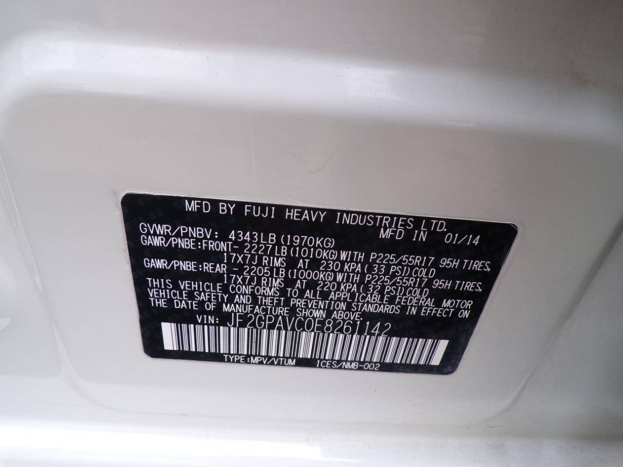 Subaru XV Crosstrek 5dr Auto 2.0i Premium 2014