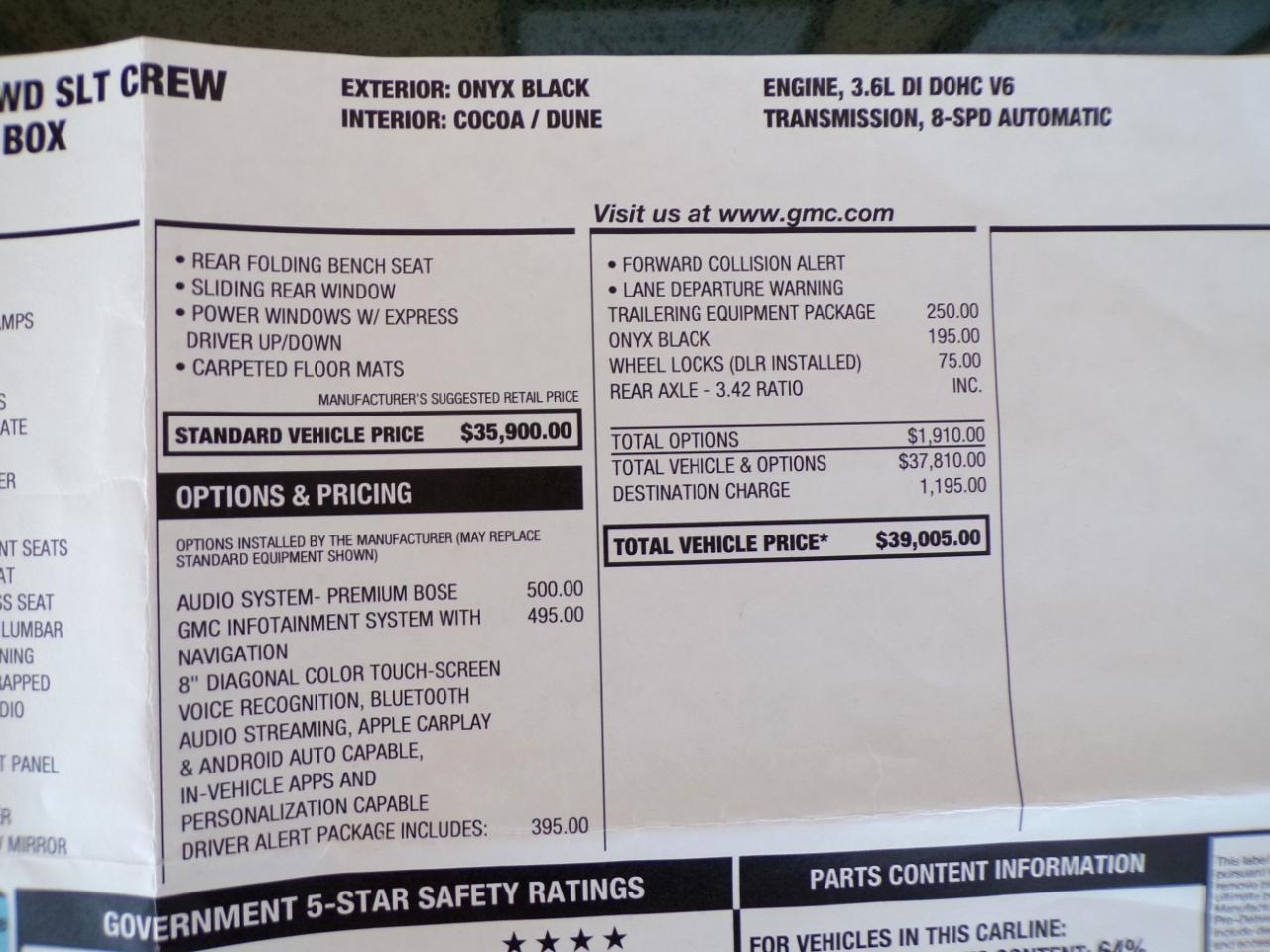 GMC Canyon 2WD Crew Cab 128" SLT 2020