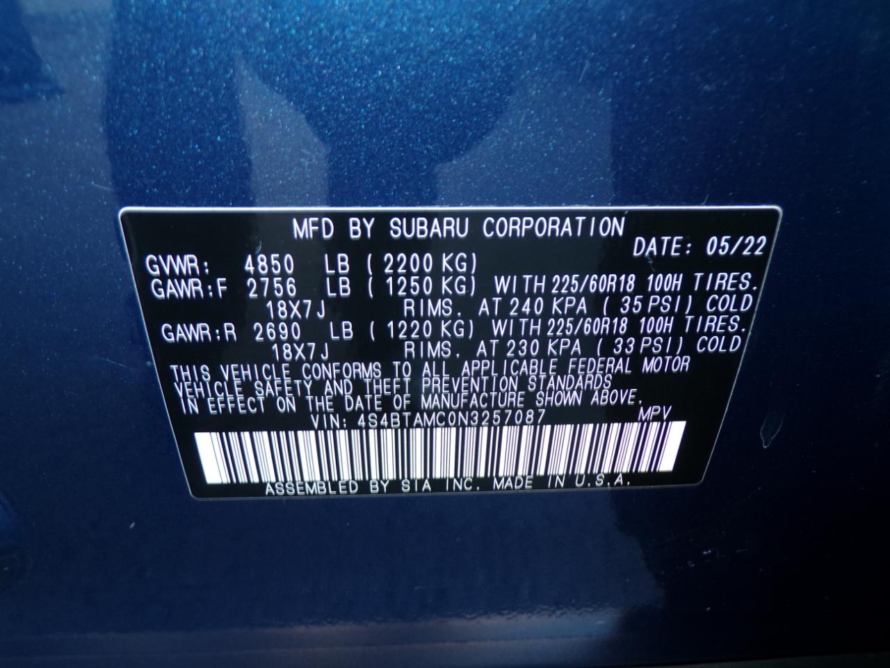 Subaru Outback Limited CVT 2022