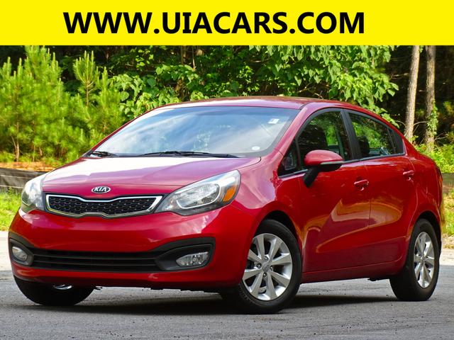 Red 2013 Kia Rio EX Sedan Front-Wheel Drive Automatic