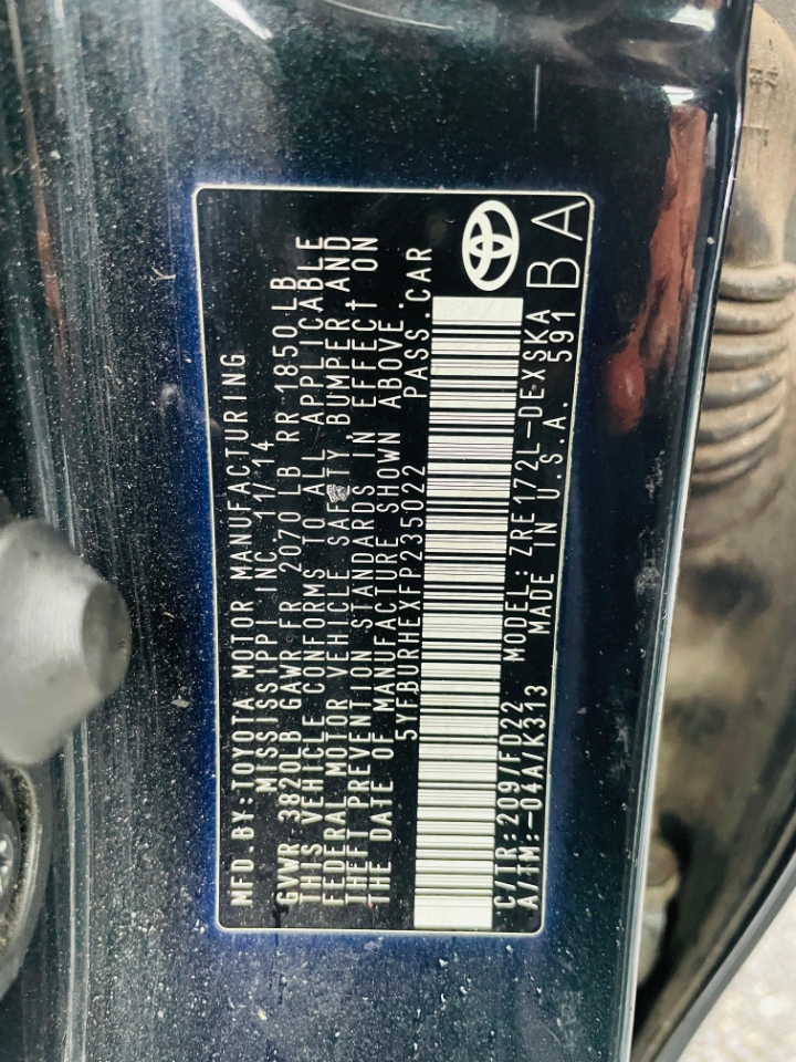 Toyota Corolla S Premium CVT 2015