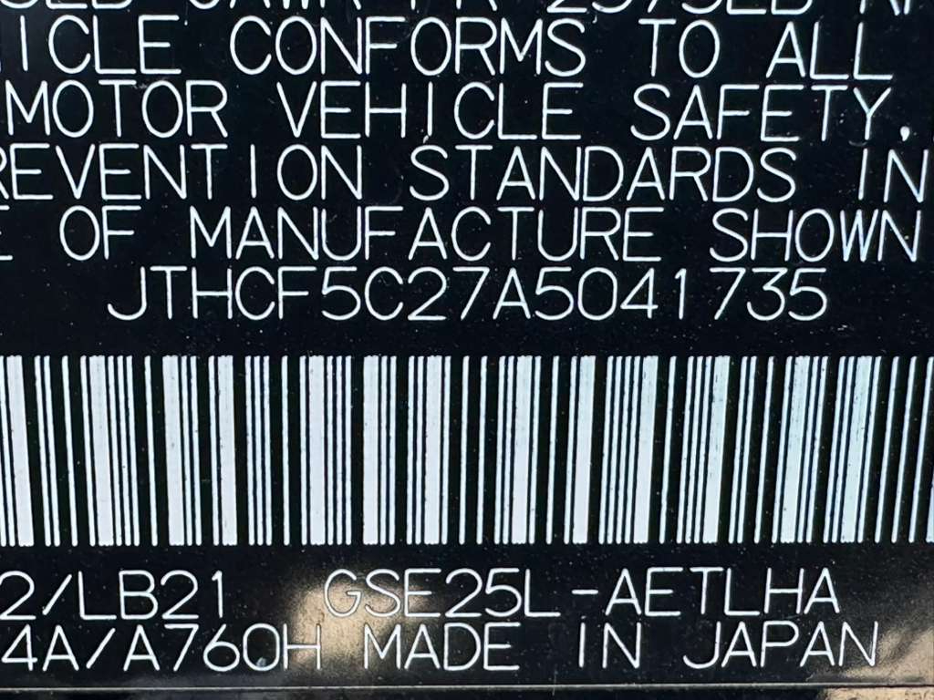 Lexus IS IS 250 AWD 6-Speed Sequential 2010