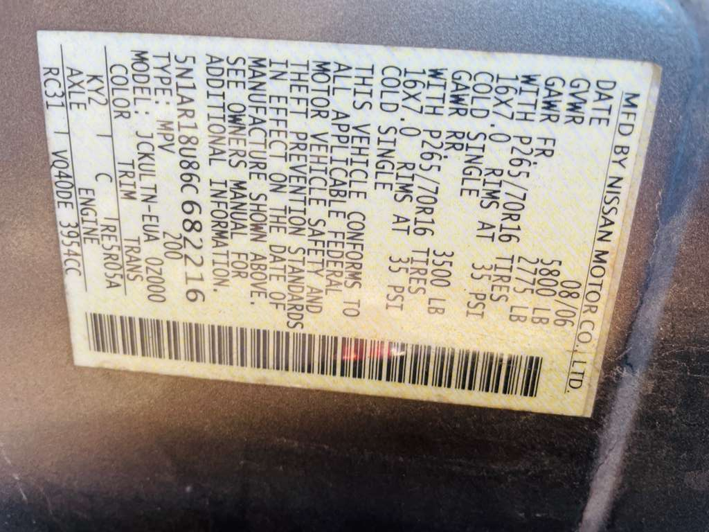 Nissan Pathfinder LE 2WD 2006