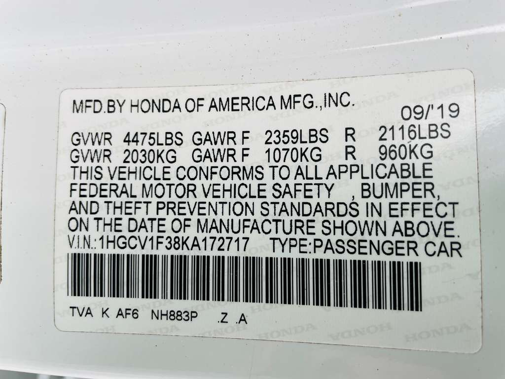 Honda Accord Sport CVT 2019