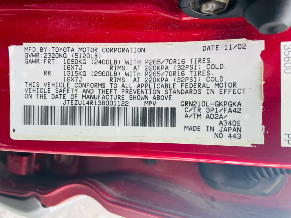 Toyota 4Runner SR5 2WD 2003