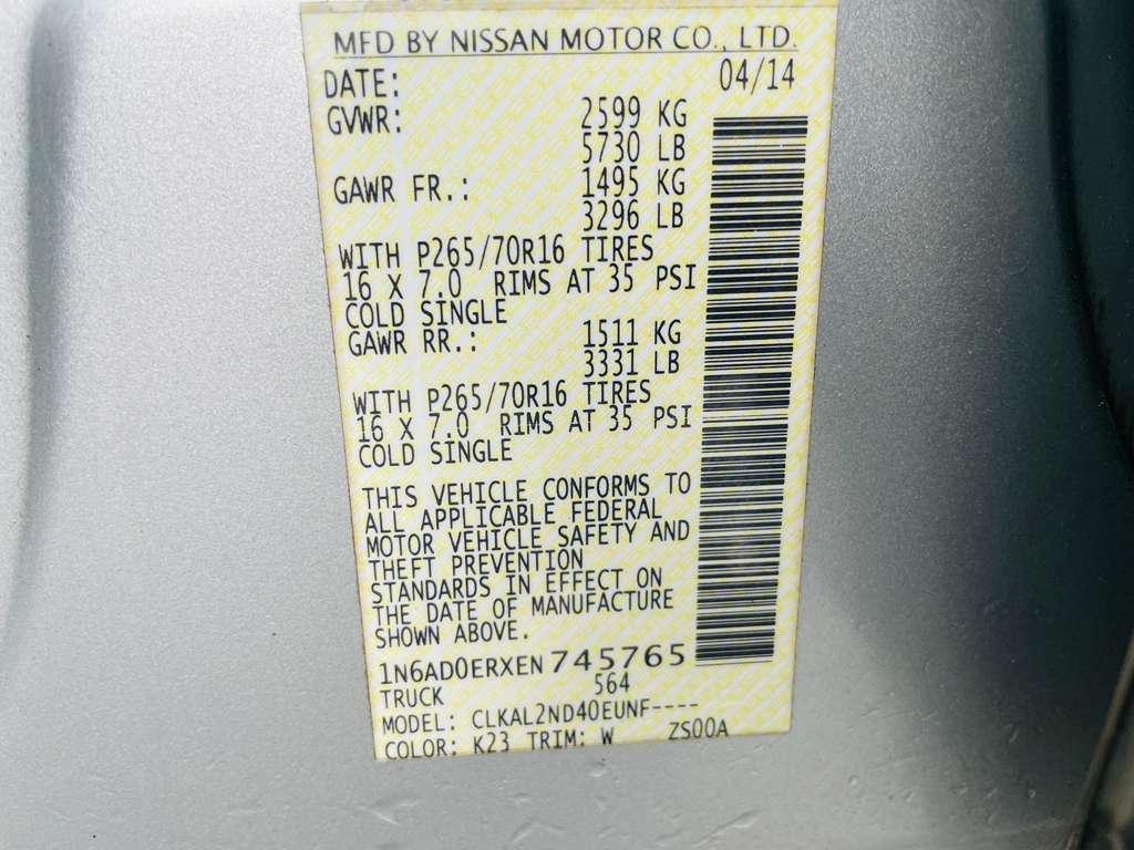 Nissan Frontier S Crew Cab 5AT 2WD 2014