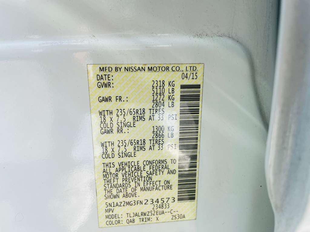 Nissan Murano Platinum FWD 2015