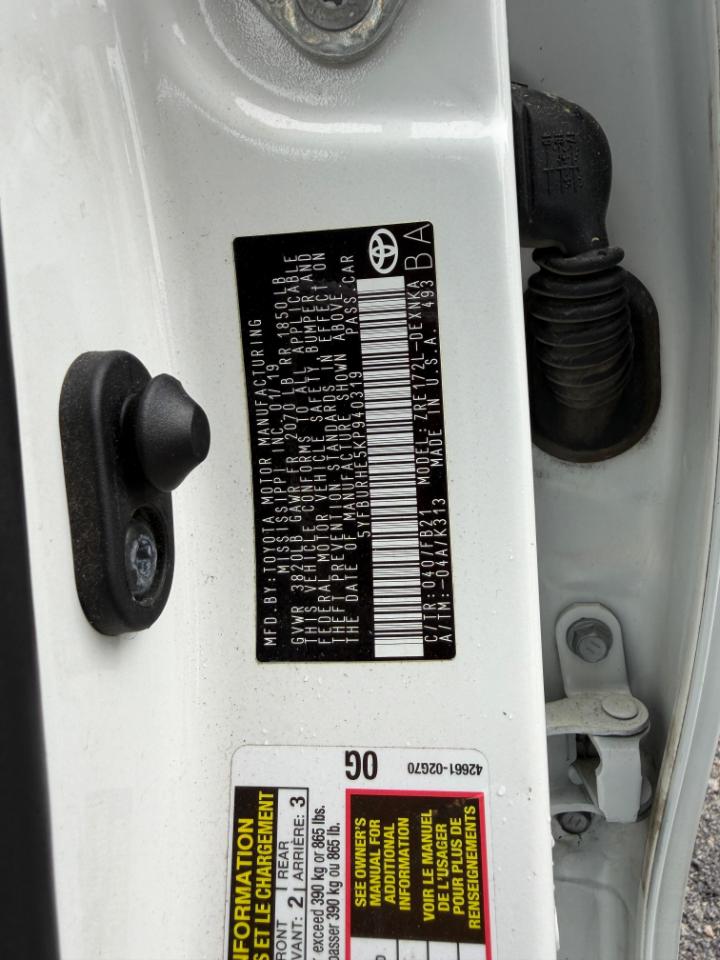 Toyota Corolla XLE CVT 2019