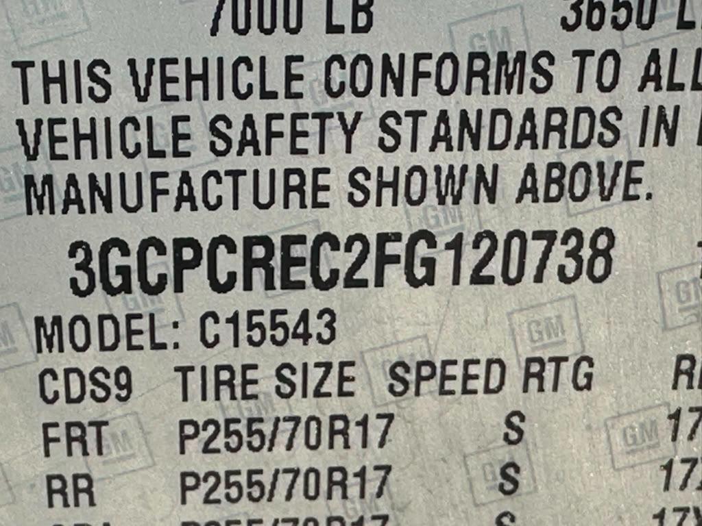 Chevrolet Silverado 1500 LT Crew Cab 2WD 2015