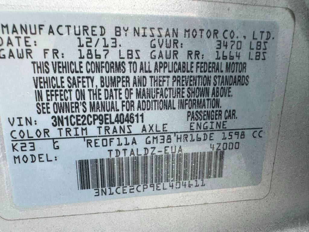 Nissan Versa Note S 2014