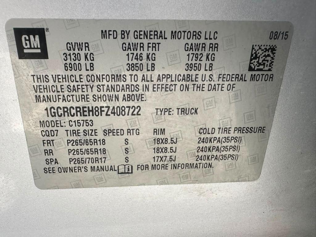 Chevrolet Silverado 1500 LT Double Cab 2WD 2015