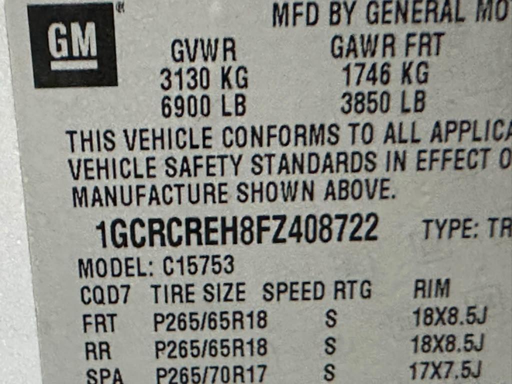 Chevrolet Silverado 1500 LT Double Cab 2WD 2015