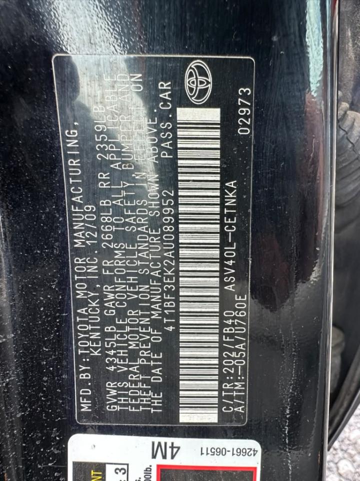 Toyota Camry SE 6-Spd AT 2010