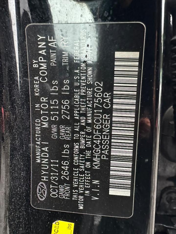 Hyundai Genesis 4.6L 2012