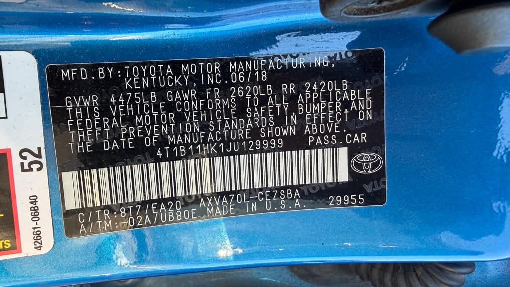 Toyota Camry LE 2018