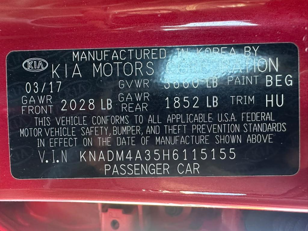 Kia Rio LX 6A 2017