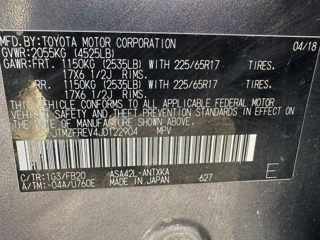 Toyota RAV4 LE FWD 2018