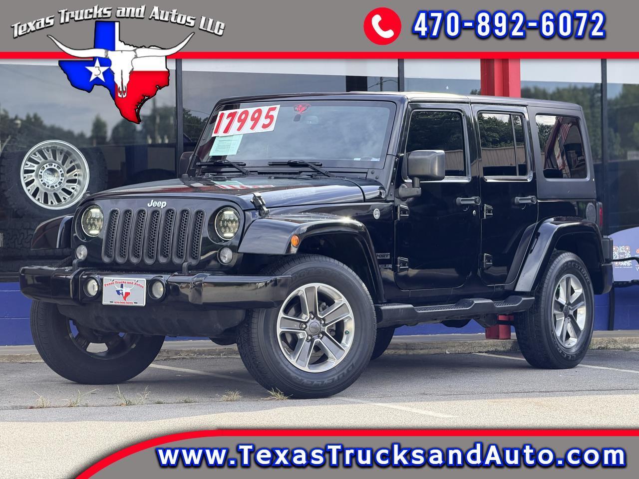 2016 Jeep Wrangler Unlimited 4WD 4dr Sport