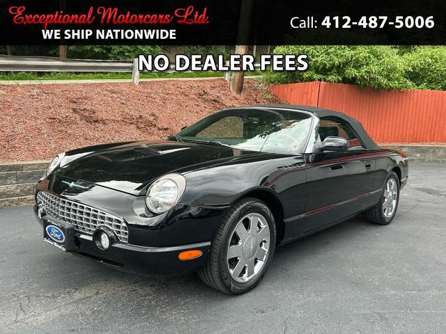 Black 2002 Ford Thunderbird Convertible Rear-Wheel Drive Automatic