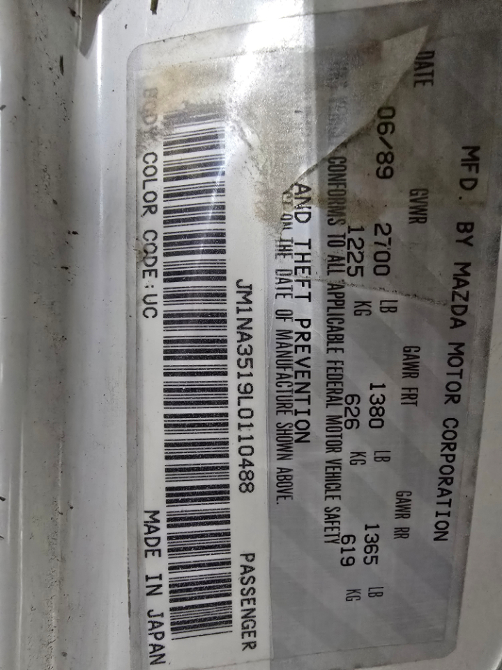 Mazda MX-5 Miata Base 1990