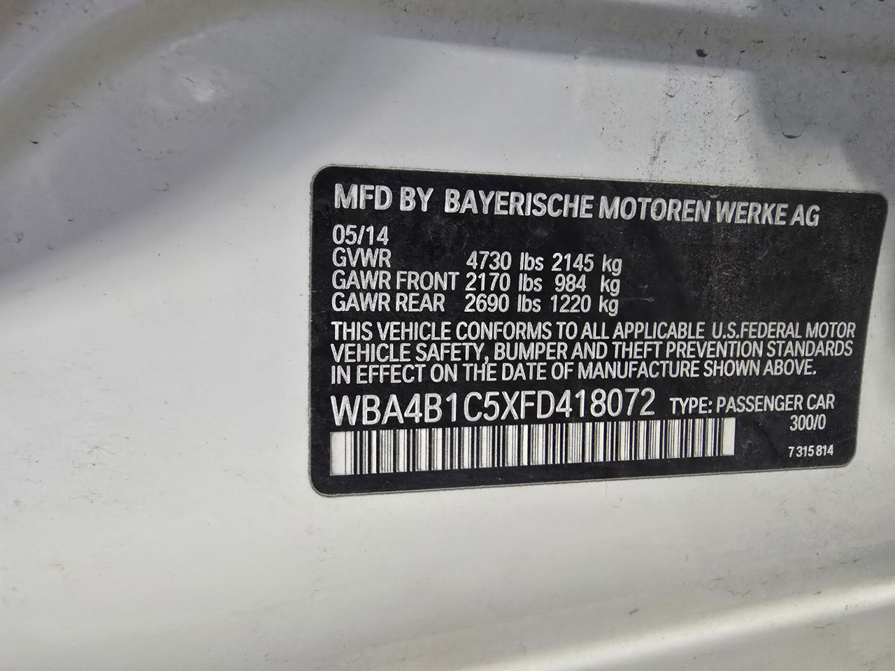 BMW 4-Series Gran Coupe 435i 2015