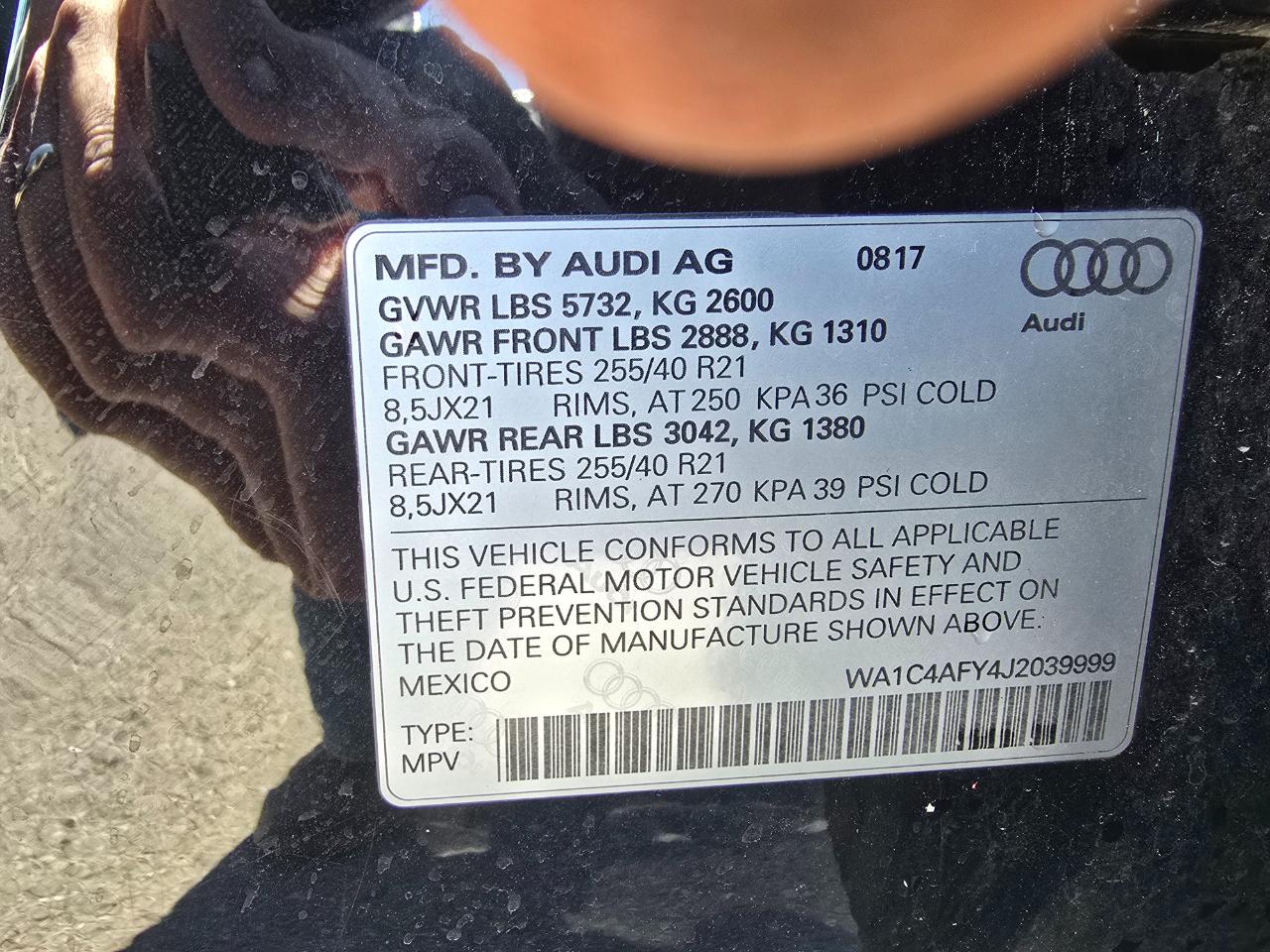 Audi SQ5 3.0T Prestige quattro 2018