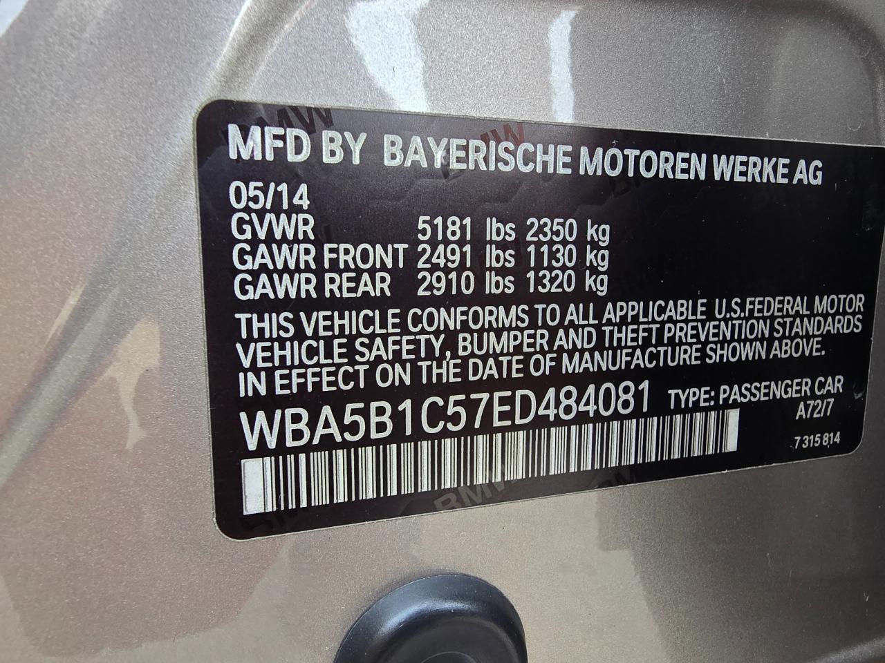 BMW 5-Series 535i 2014