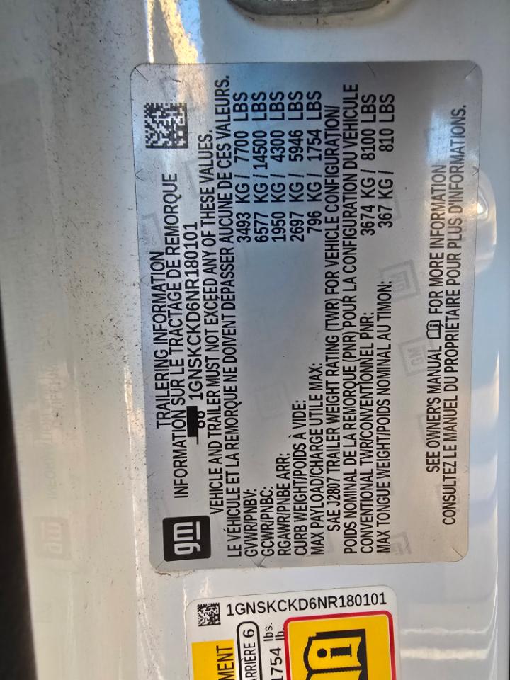 Chevrolet Suburban LT 4WD 2022