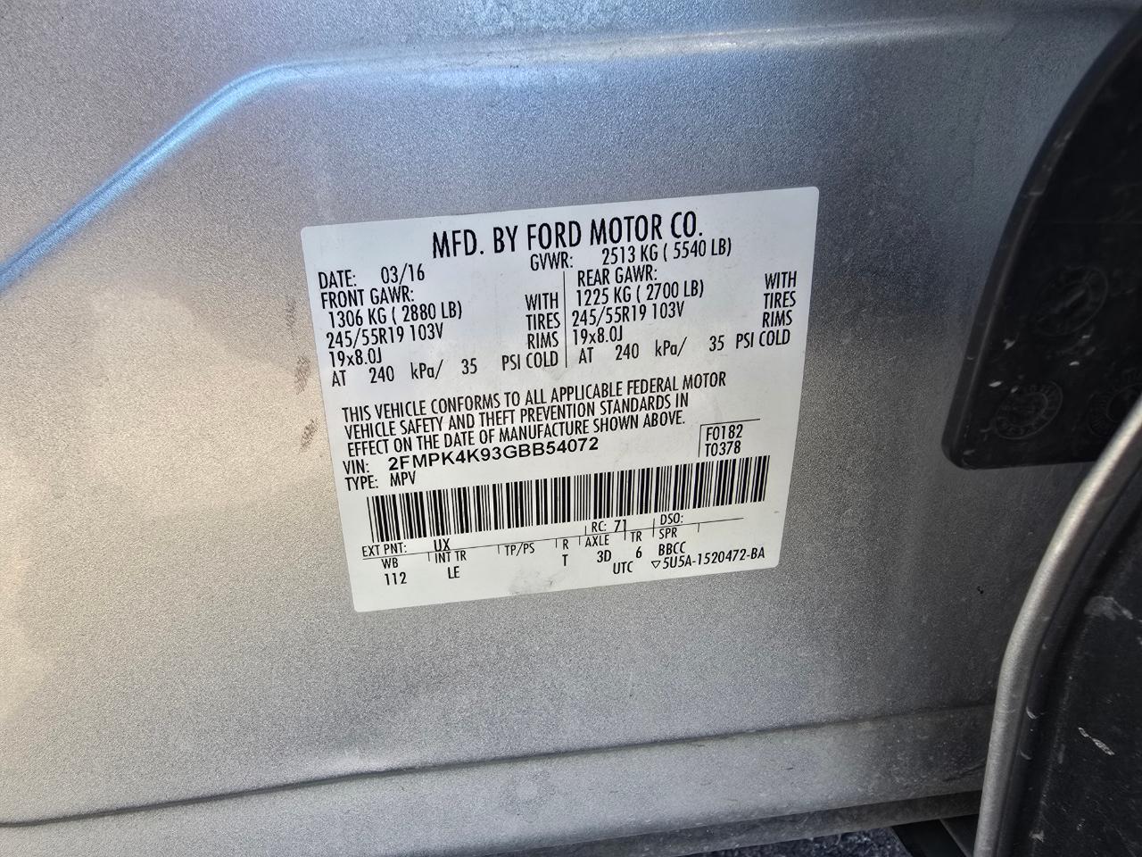 Ford Edge Titanium AWD 2016