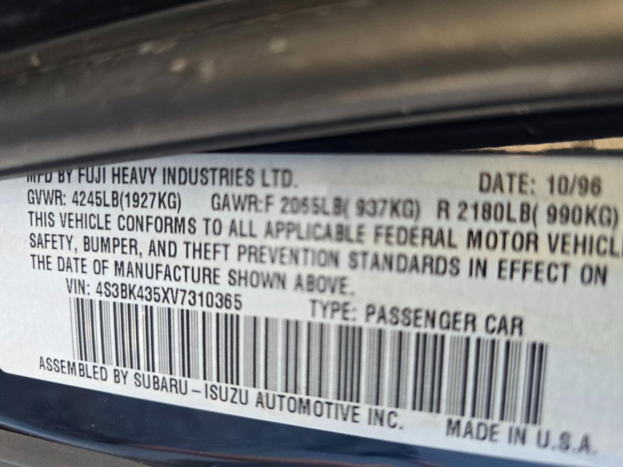 Subaru Legacy Wagon  1997