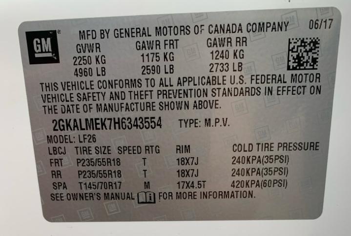 GMC Terrain SLE1 FWD 2017 GMC Terrain SLE1 FWD 2017