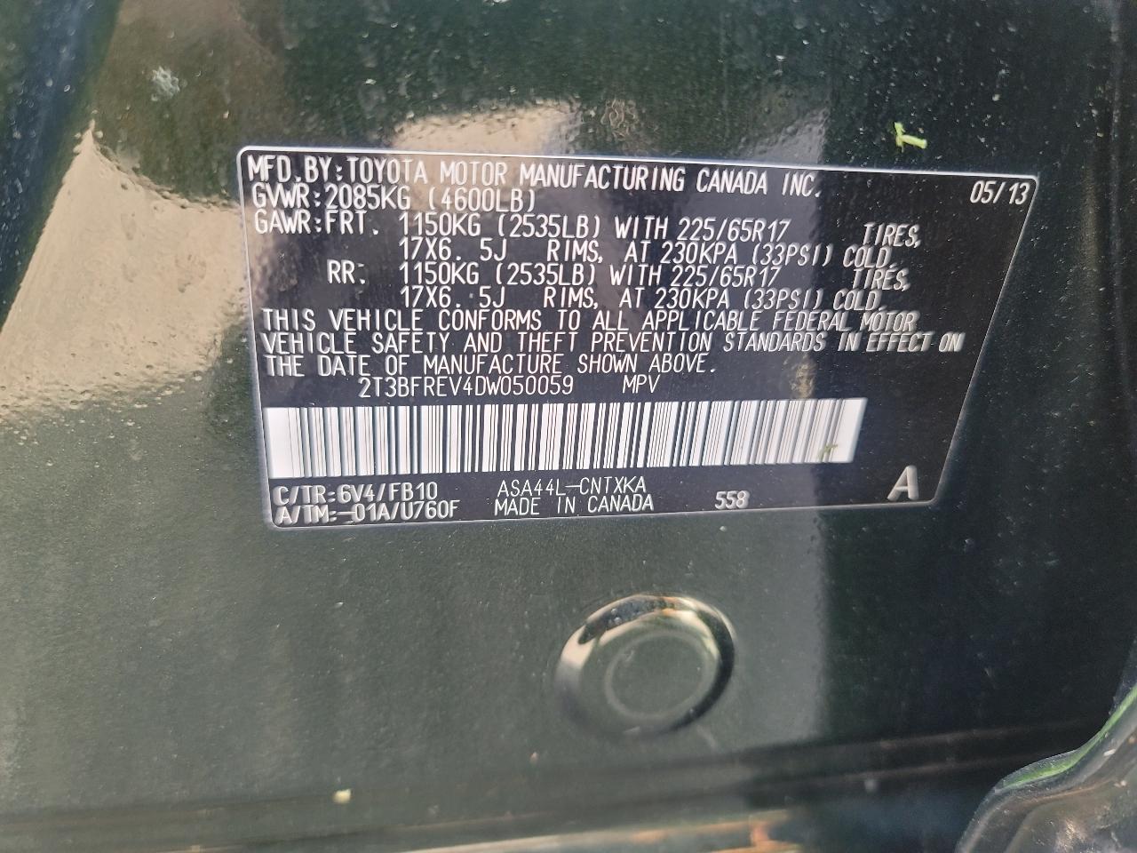 Toyota RAV4 LE AWD 2013