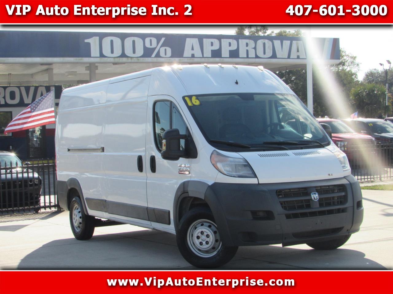 2016 RAM ProMaster Cargo Van 2500 High Roof 159" WB