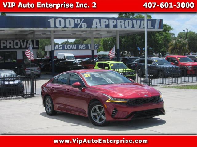 Red 2021 Kia K5 LXS FWD Sedan Front-Wheel Drive Automatic