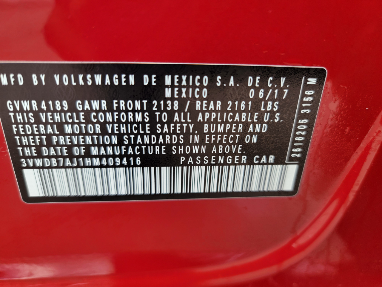 Volkswagen Jetta 1.4T SE 6A 2017