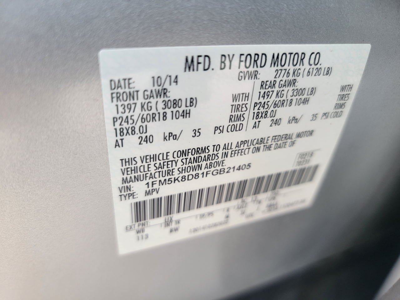 Ford Explorer XLT 4WD 2015