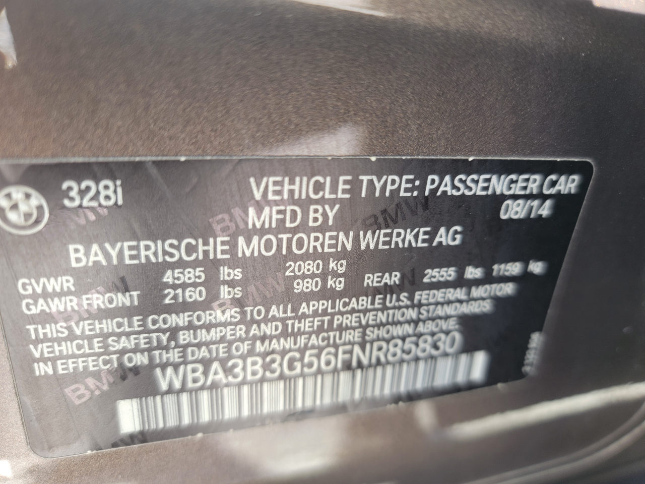 BMW 3-Series 328i xDrive Sedan 2015