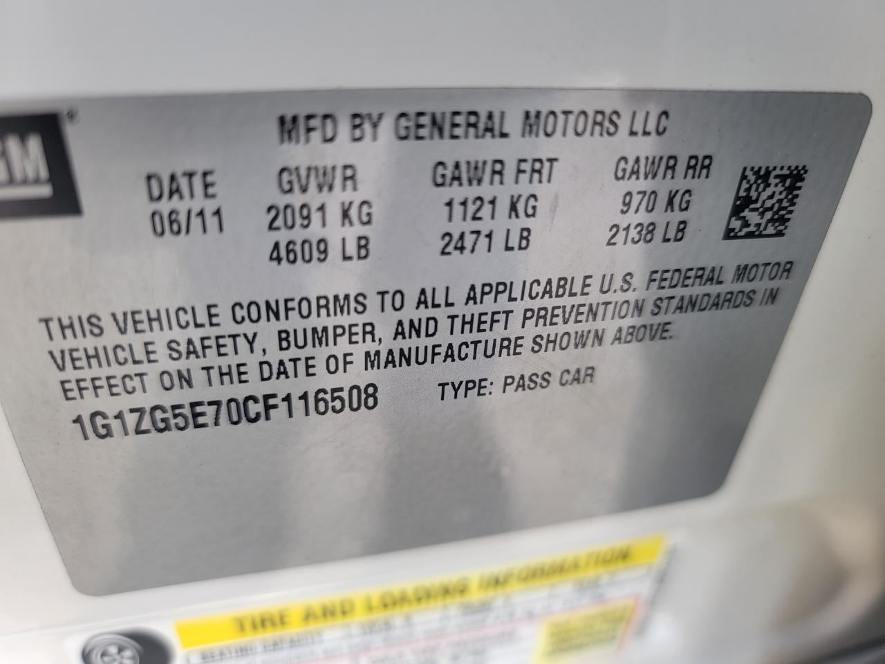 Chevrolet Malibu 2LTZ 2012