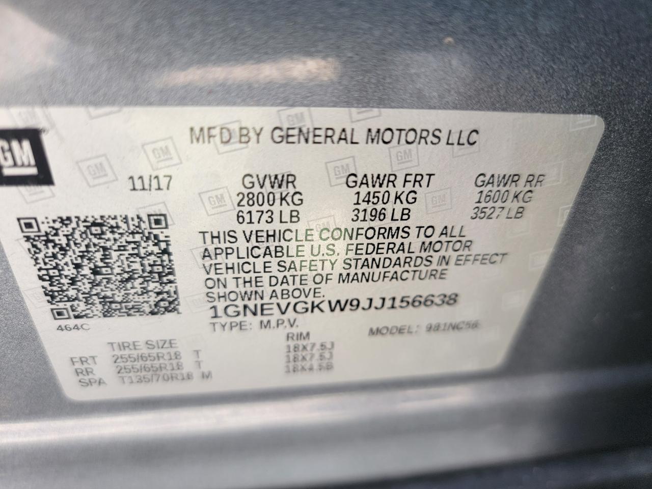 Chevrolet Traverse LT Cloth AWD 2018