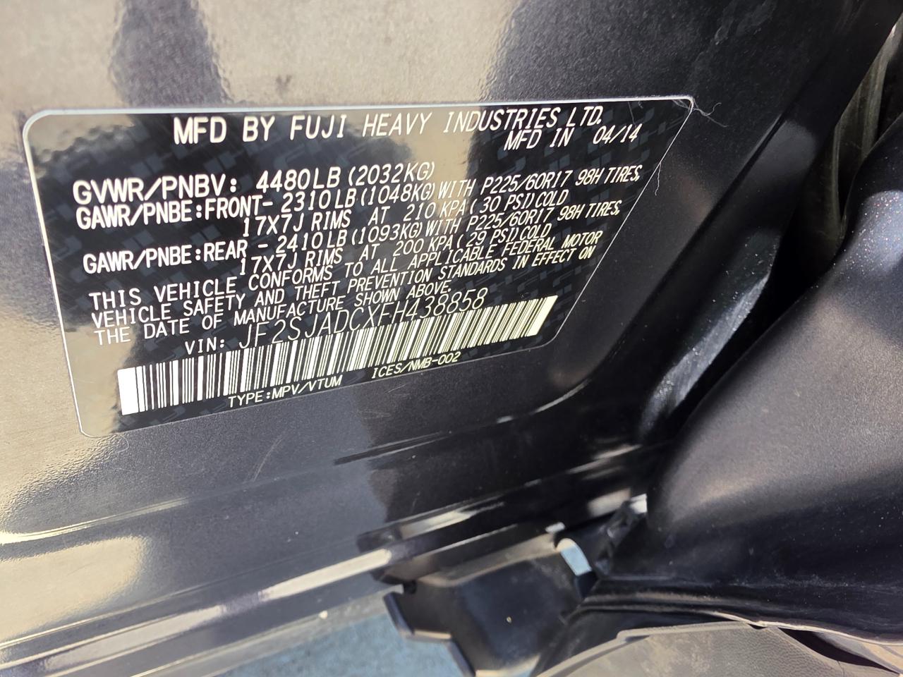 Subaru Forester 2.5i Premium 2015