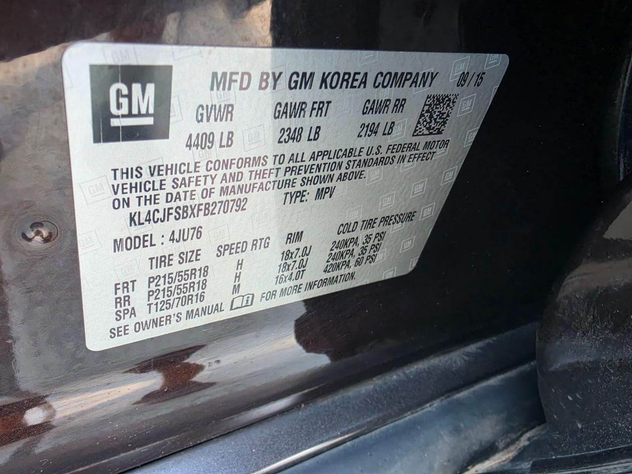 Buick Encore Convenience AWD 2015