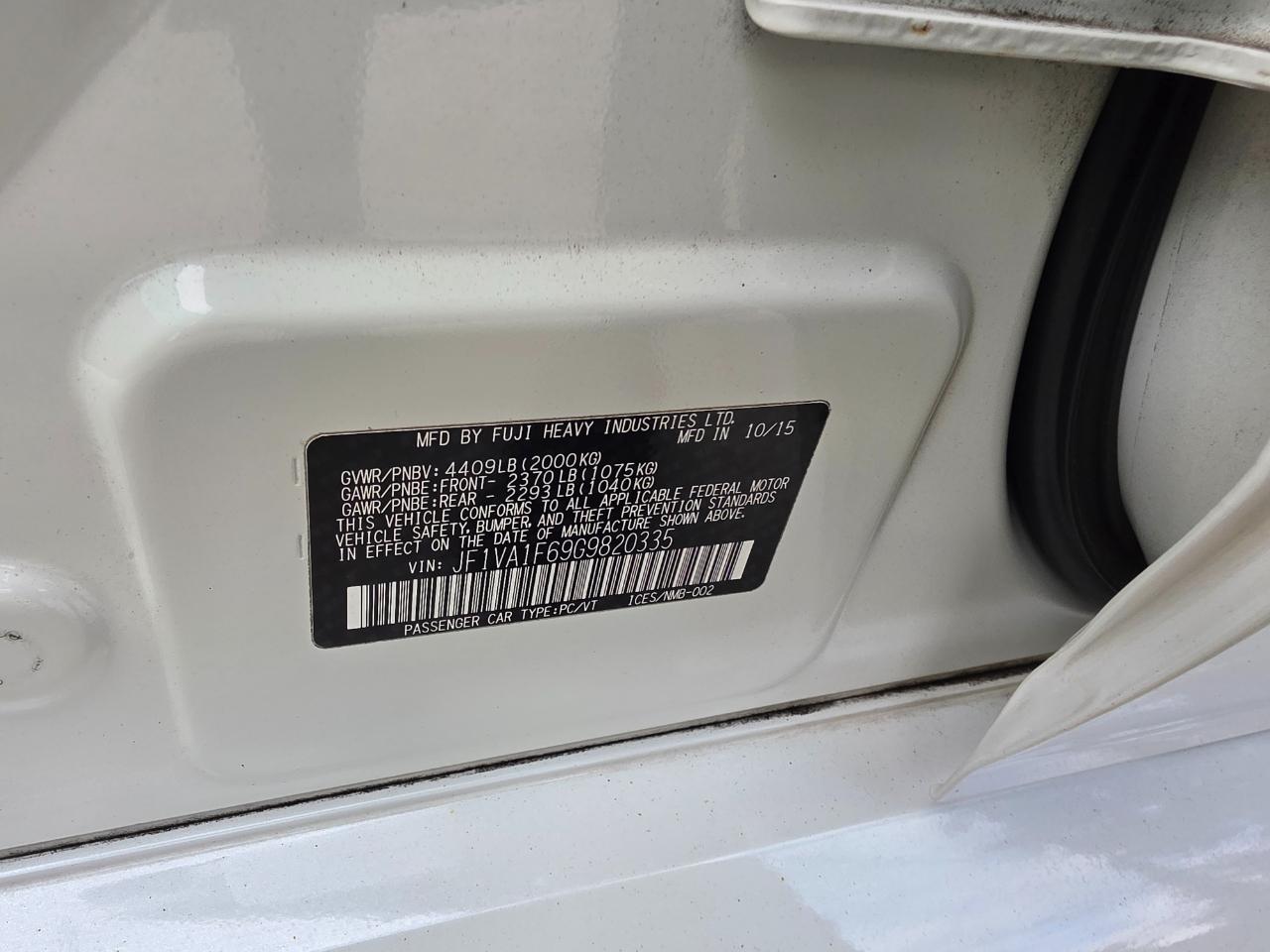 Subaru WRX Premium 6M 2016