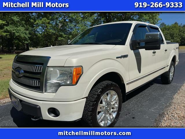 White 2009 Ford F-150 Platinum SuperCrew 4WD Pickup Truck Four-Wheel Drive Automatic